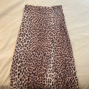 H&M cheetah skirt midi length